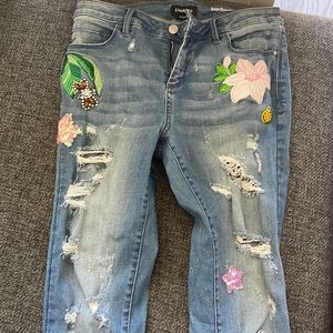 Bebe Embroidered Jeans